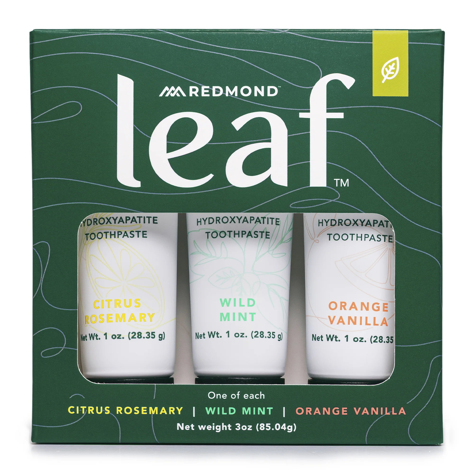 Leaf Toothpaste Variety Pack (3 Count, 1 oz Tube of each flavor) - Image 3