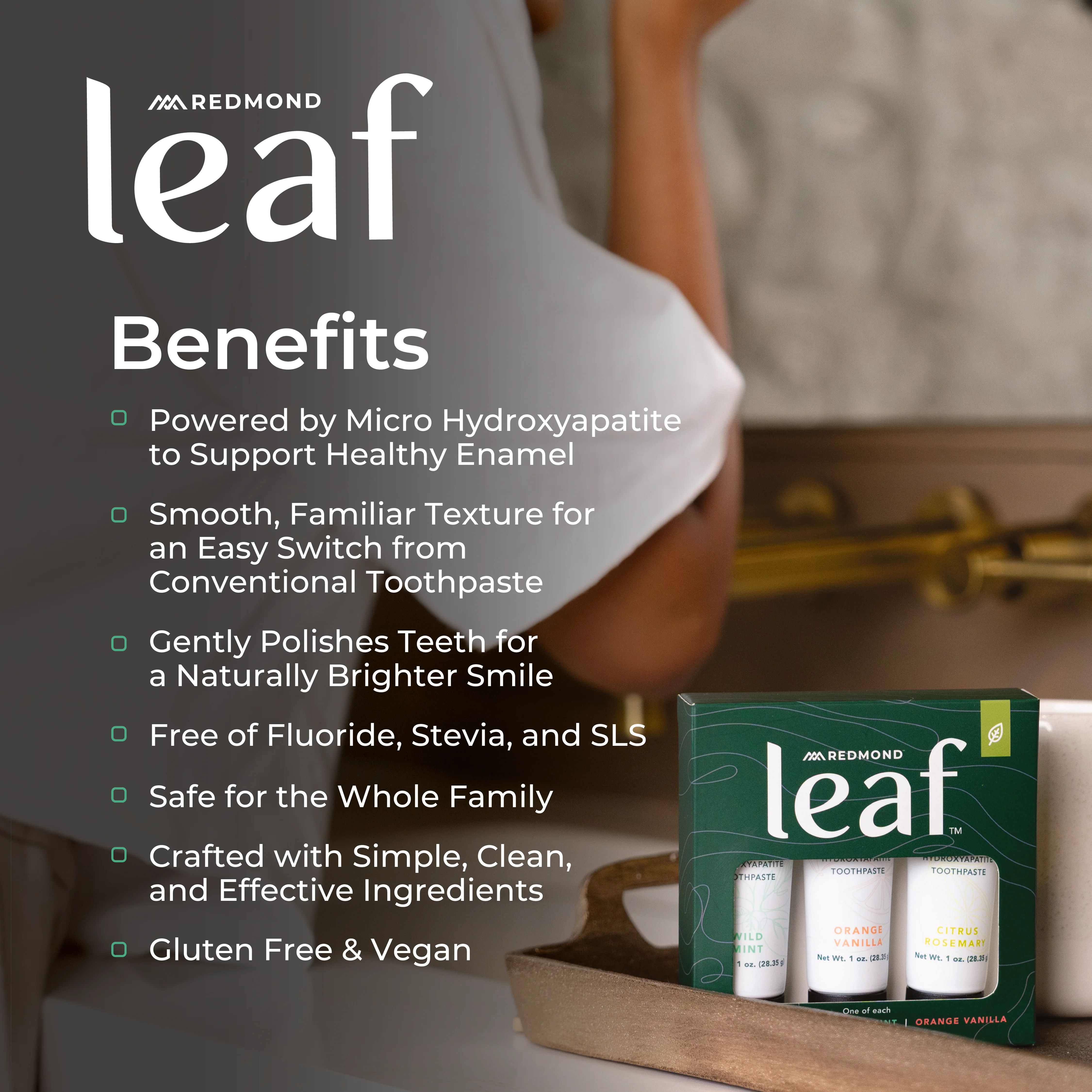 Leaf Toothpaste Variety Pack (3 Count, 1 oz Tube of each flavor) - Image 8