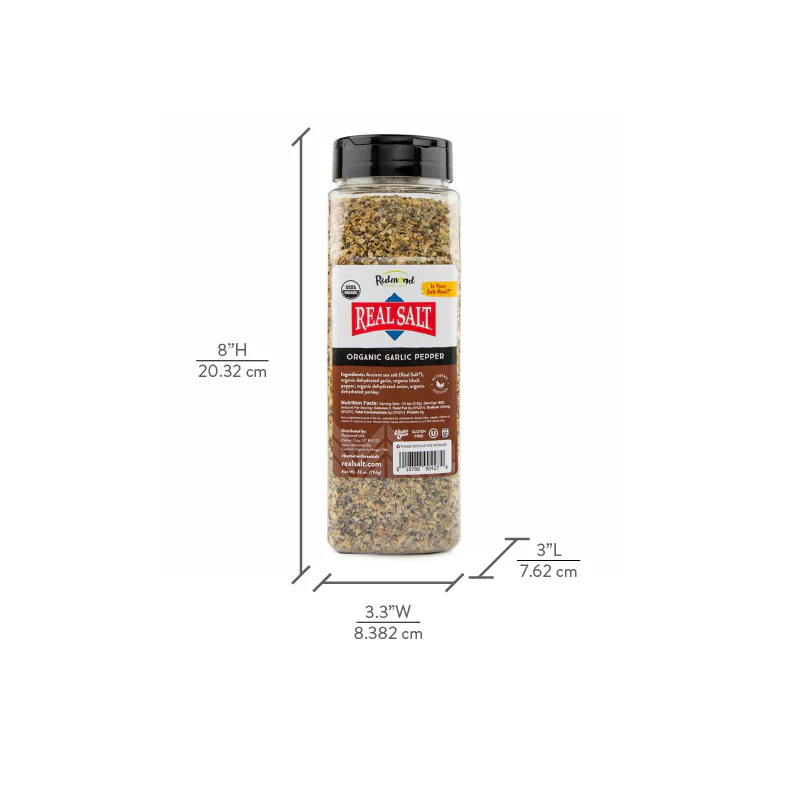 Real Salt® Organic Garlic Pepper (28 oz.) - Image 6