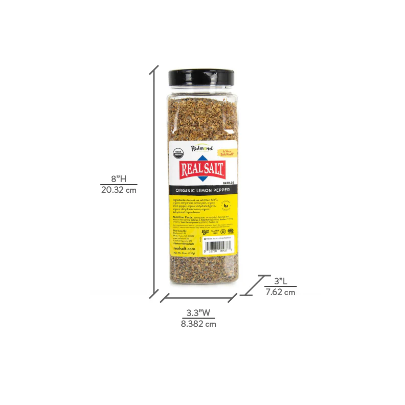 Real Salt® Organic Lemon Pepper (26 oz.) - Image 7