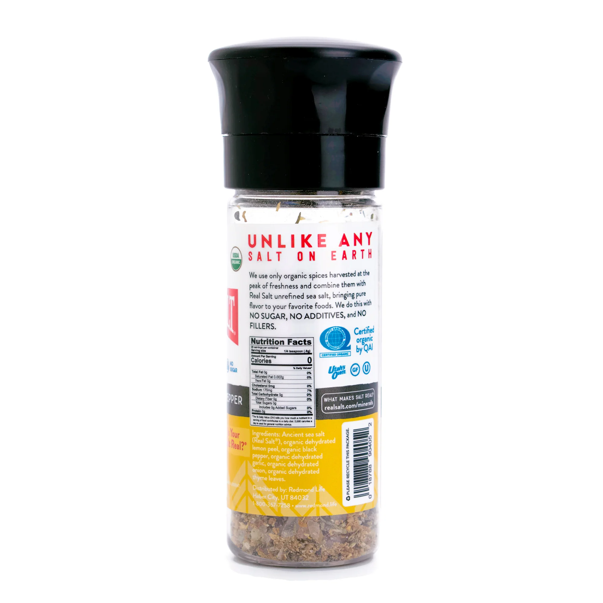 Real Salt® Organic Lemon Pepper Grinder - Image 3