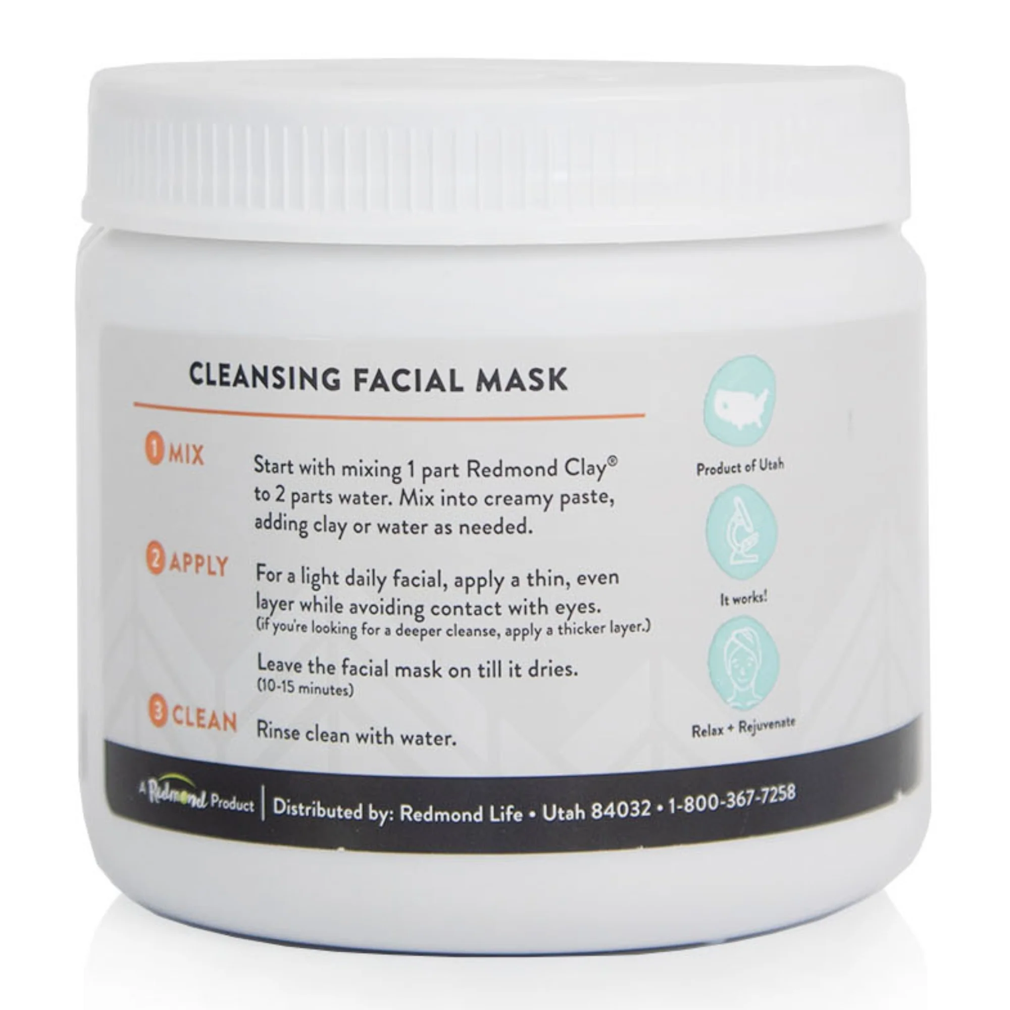 Redmond Ready-to-mix Bentonite Clay 10 oz Jar - Image 5