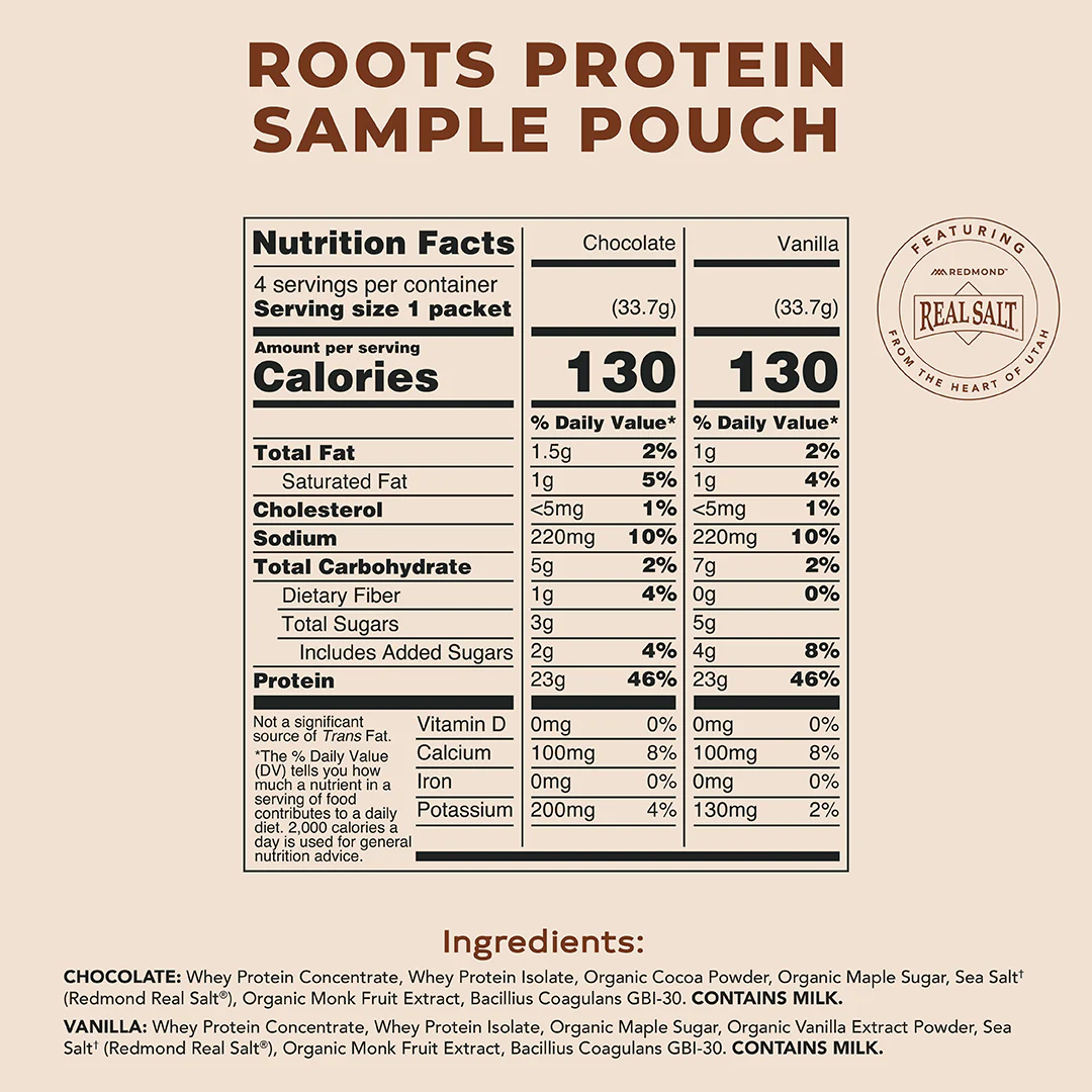 Redmond Roots Protein Powder Sample Pack (4 sticks) - Image 4